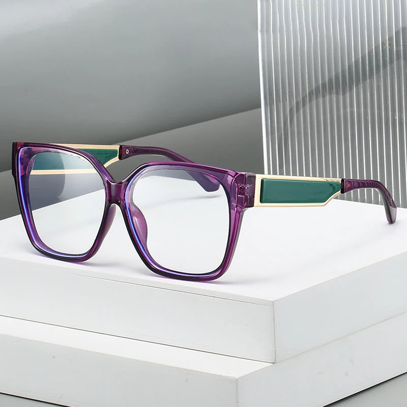 JNPCXI New Fashion Square Women Glasses Frame Clear Anti-Blu-Ray Eyewear Retro Men Optical Frame Computer Goggles