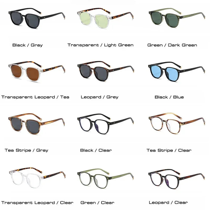 JNPCXI Retro Small Oval Rivets Women Prescription Glasses Fashion Optical Lens with Recipe Men Myopia/Hyperopia/Progressive