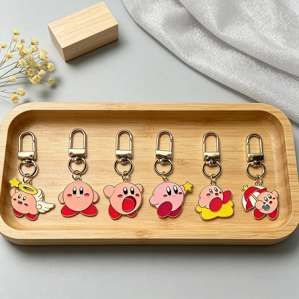 6PCS Cute Keychains - Kawaii Pink Enamel Pendants for Car Keys, Backpacks, Handbags, Perfect Gift for  Lovers