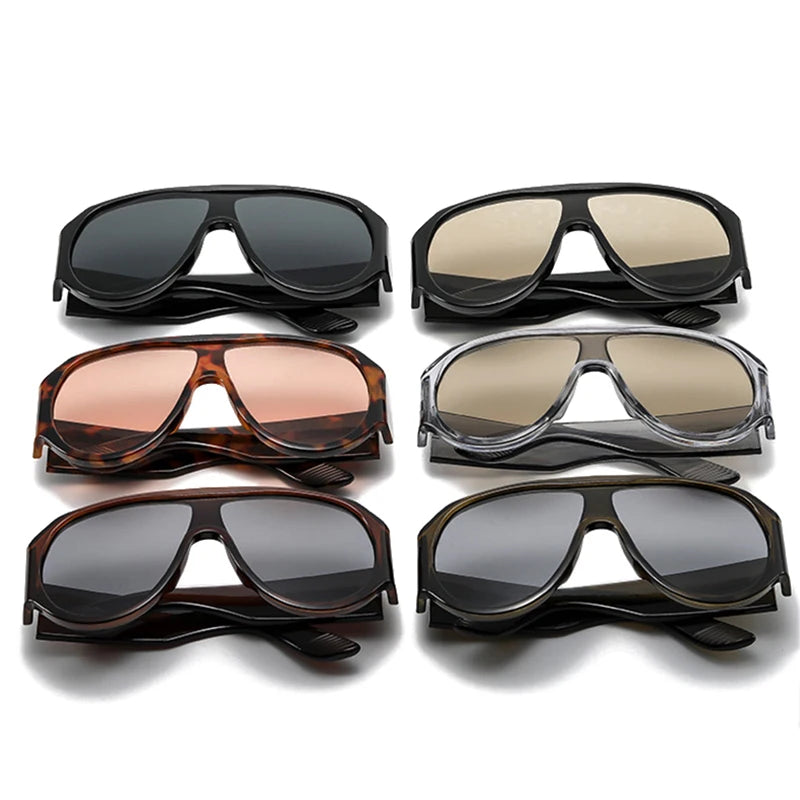 JNPCXI New Fashion Oversized Pilot Goggles Sunglasses Women Fashion Shades UV400