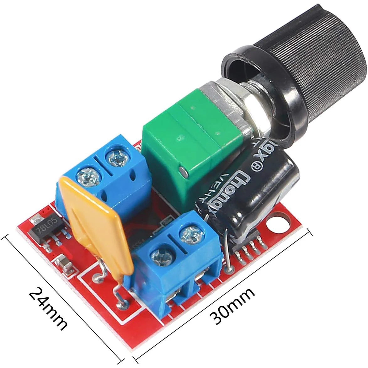 6PCS DC Motor PWM Speed Controller 3V 6V 12V 24V 35V 5A 90W with Speed Control Switch Mini LED Dimmer