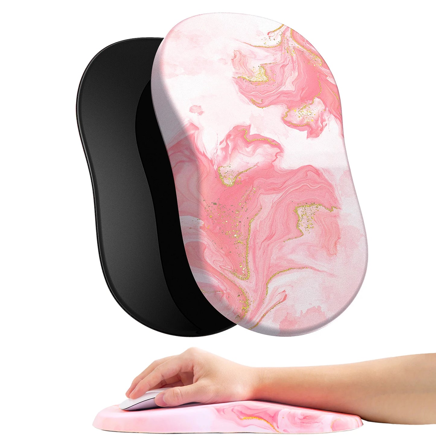 Ergonomic Mouse Pad with Wrist Rest, Soft Mousepad With Memory Foam for Pain Relief, Gaming Mouse Pad for Desk, Home, Office