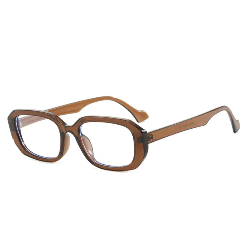 JNPCXI Fashion Small Polygon Rectangle Sunglasses Women Retro Clear Gradient Shades UV400 Men Sun Glasses