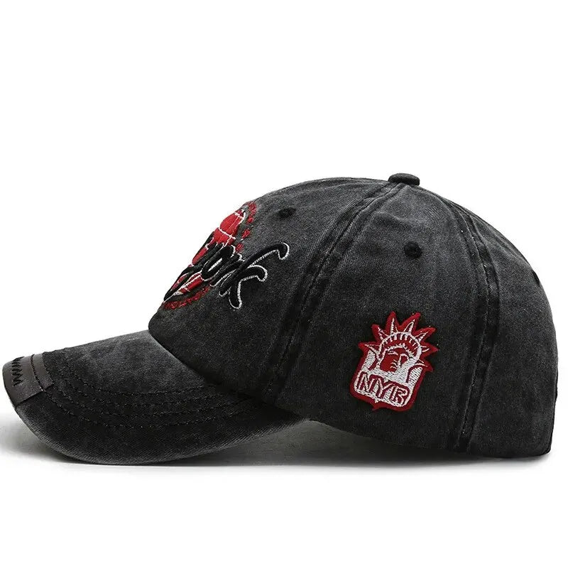 Distressed Cotton Washed Baseball Cap Outdoor Sunscreen Hat Casual Versatile Hat
