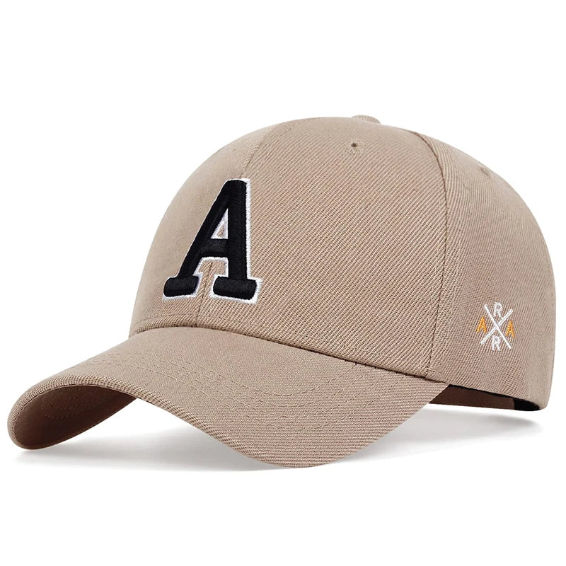 Unisex A Letter Side Embroidery Baseball Caps Season Outdoor Adjustable Hats