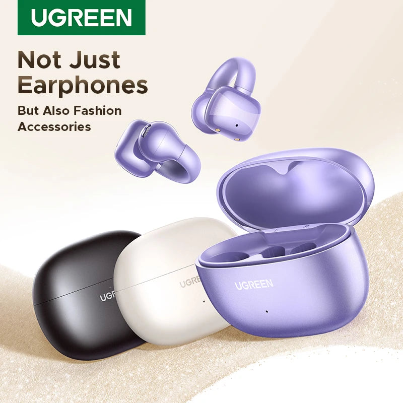 Open Ear Clip Wireless Earbuds Bluetooth Sports Earphones Headphones in Mic with Earhooks & Ear Hook