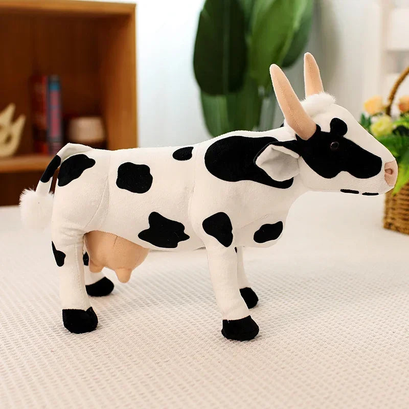 Cartoon Simulation Cow Plush Toys Children's Sleeping Dolls Desktop Ornaments, Birthday Gifts, Cloth Dolls