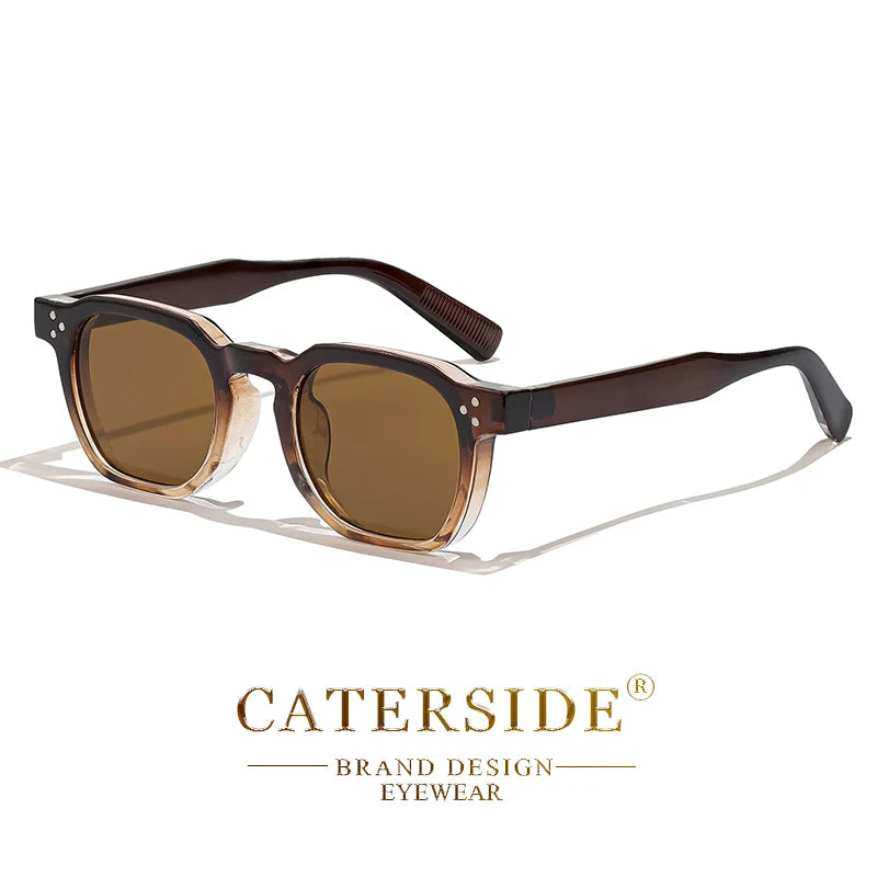 CATERSIDE Retro Square Sunglasses Men Punk Fashion Brand Sun Glasses for Women Travel Party UV400 Summer Style Lunette De Soleil