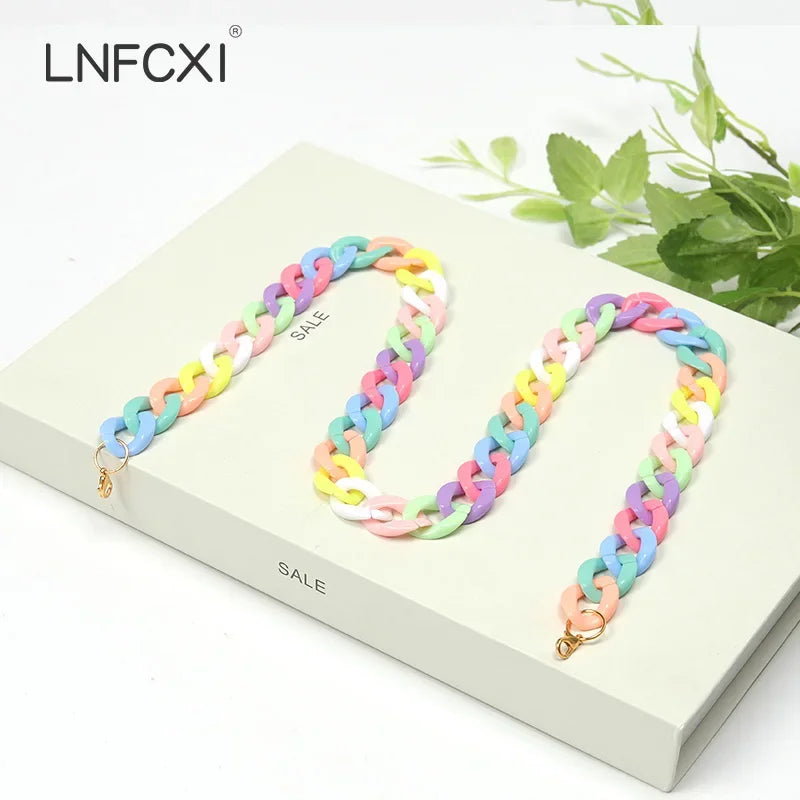 New Fashion Men Women Neck Chain for Mask Glasses Acrylic Sunglasses Chains Lanyard Reading Eyeglasses Cord Neck Strap Rope