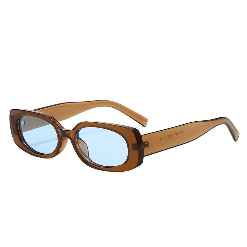 JNPCXI Ins Hot Fashion Small Rectangle Sunglasses Women Retro Candy Color Shades UV400 Men Punk Leopard Sun Glasses