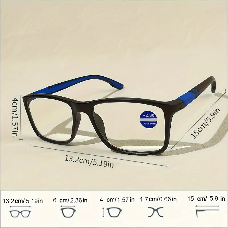 3pcs Men's Photochromic Reading Glasses Anti-radiation Anti Blue Light Eyeglass With Grade +100 +150 +200 +250 +300