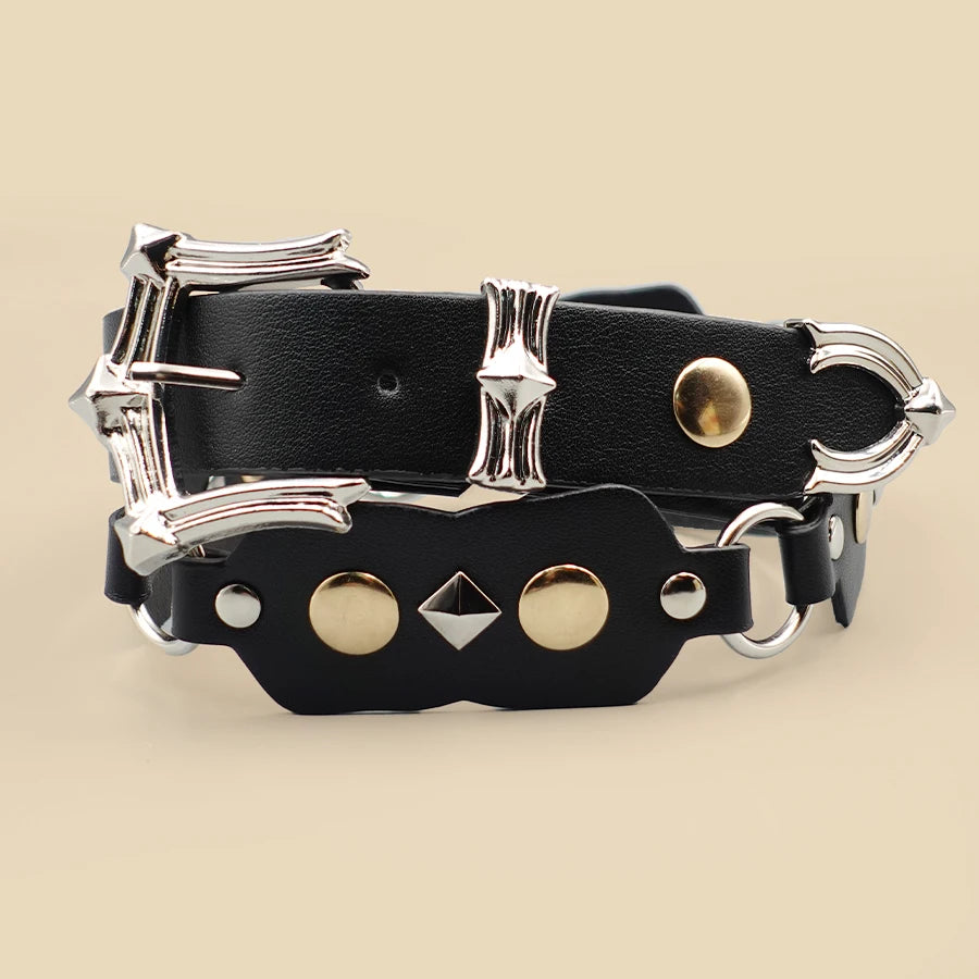 Fashion Rivet Punk Retro Style Women's Belt, Suitable for Women's Dress Belt
