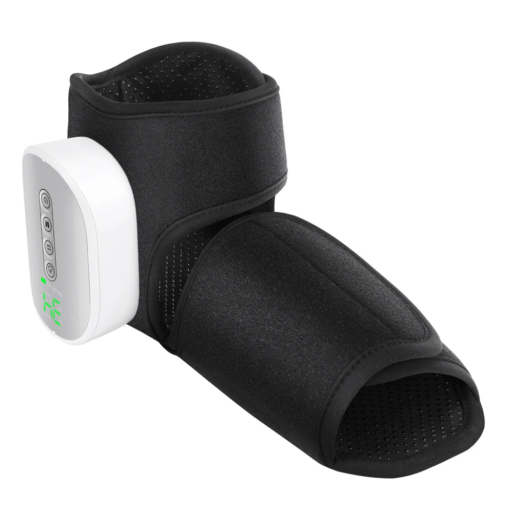 1Pair Air Compression Portable Ankle Foot Massager 4 Heating 3 Mode Airbag Soothing Kneading Lifting Foot Ankle Massage Device