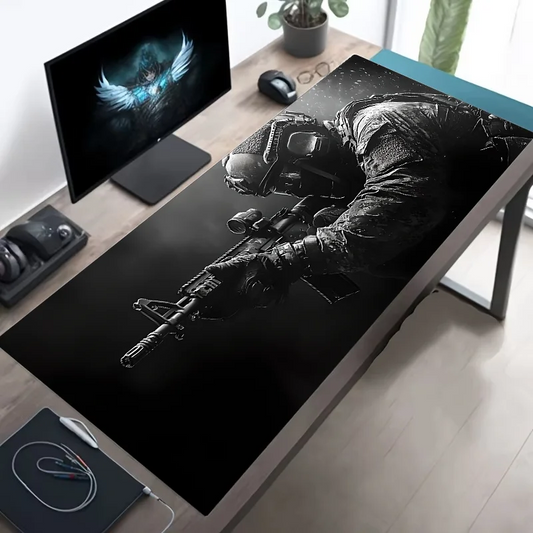 Large Mouse Pad Tactical Soldier NonSlip XXL desk Mat gaming Stitched Edges Rug1
