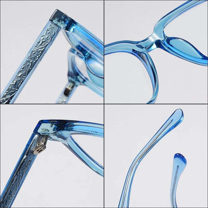 JNPCXI Fashion Unisex Square Prescription Glasses TR90 Anti Blue Light Clear Lens Reading Eyewear Optical Myopia Eyeglasses