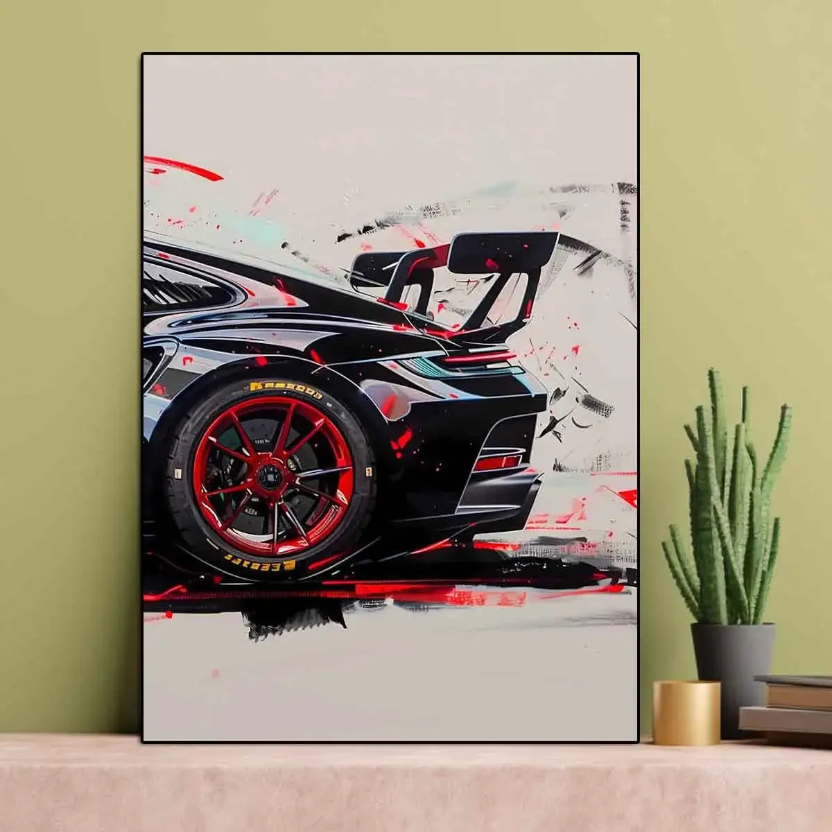 Popular Super Sports Car GT3 RS Graffiti Wall Art, HD Canvas Poster, Home Decor