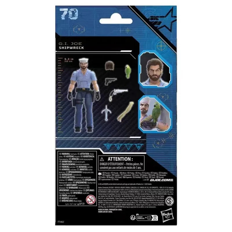 Original Hasbro G.I. Joe Classified Series 70 Shipwreck with Polly Action Figure Collection Toys Ornaments