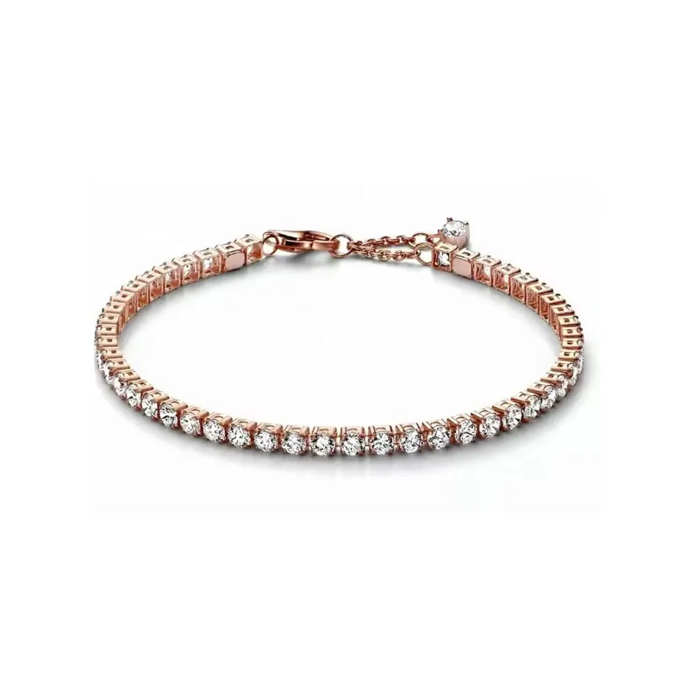 Orig 925 sterling silver plated Shining dark blue heart Necklace Bracelet women