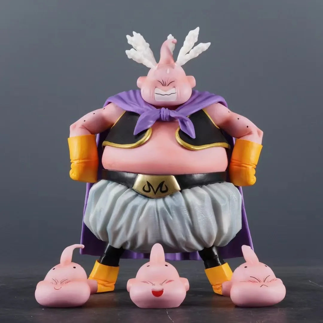 Anime Dragon Ball Z Fat Buu Figure Four Heads Replaceable Majin Buu Action Figures 20cm Pvc Statue Collection Model Toys Gifts