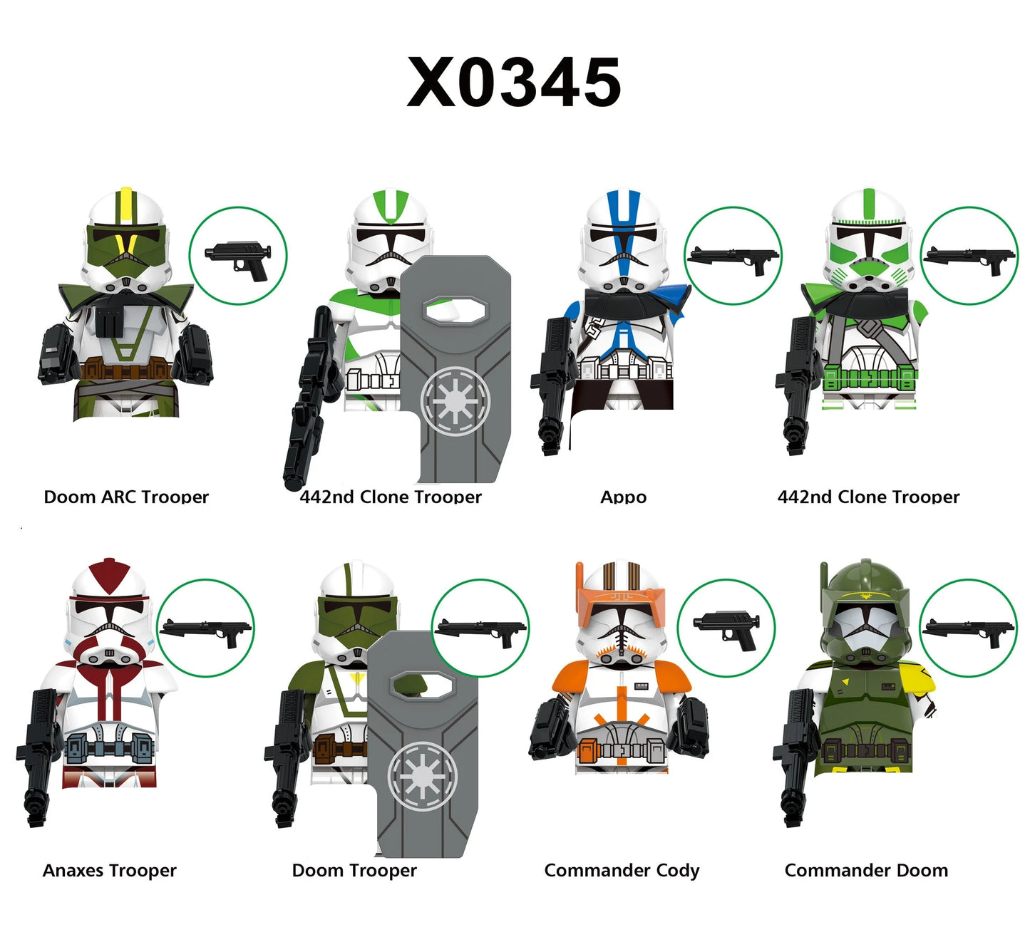 21st Nova Corps Custom Minifigures Star War Army Pack Purple Clone Troopers M14