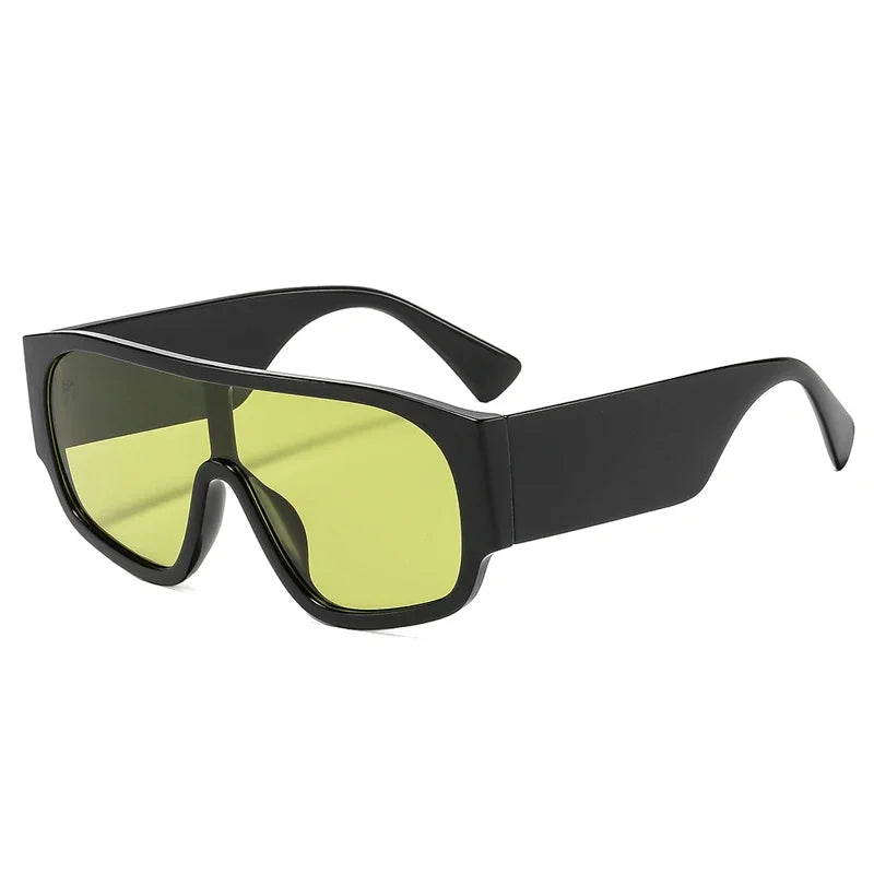JNPCXI Retro Oversized Pilot Women Sunglasses Fashion One Piece Leopard Shades UV400 Men Punk Wide Legs Sun Glasses