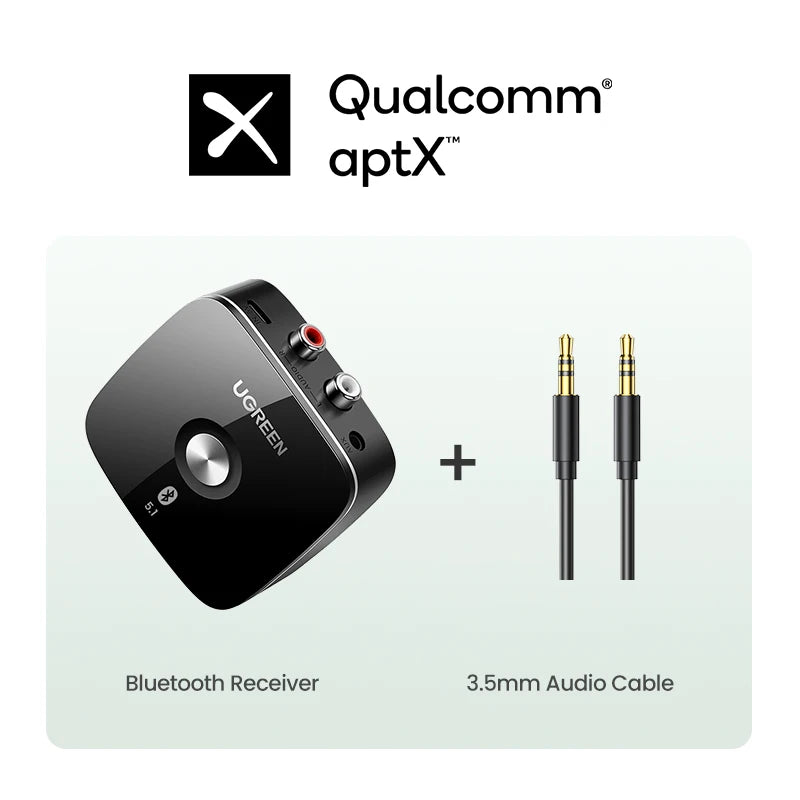 【RU special】 UGREEN RCA Bluetooth aptX HD For Speaker Earphones Adapter