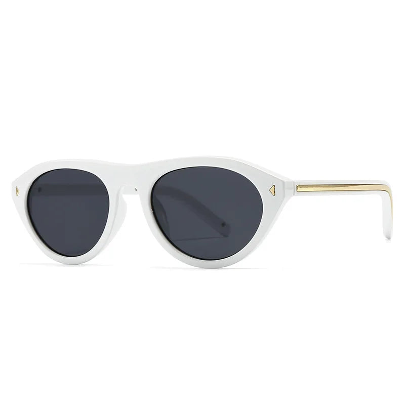 JNPCXI New Cat Eye Candy Color Designer Sunglasses Women Fashion Ins Oval Sun Glasses Rivets Y2K Shades