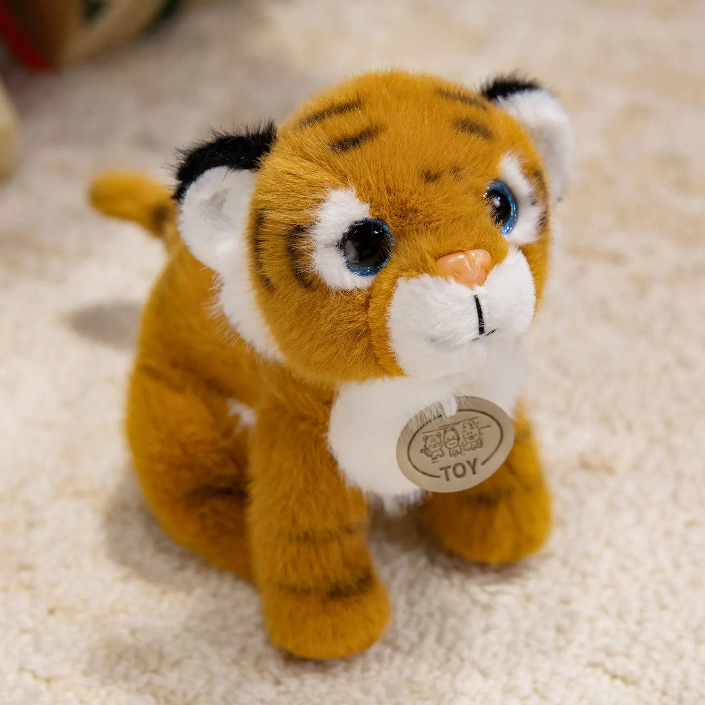 Cute High Quality Standing Animals Red Panda Raccoon Soft Plush Dolls Stuffed Realistic  Tiger Plushie  Birthday  Christmas Gift