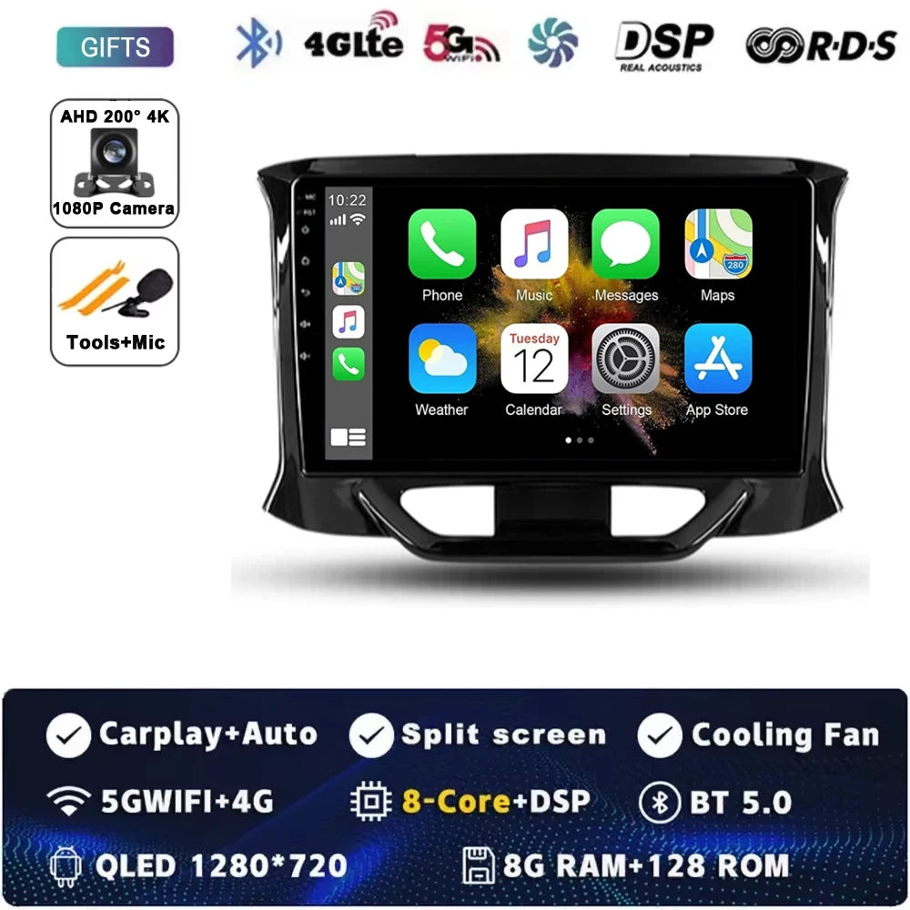 For LADA Xray X ray 2015 - 2019 Android 15 Car Radio GPS Navigation QLED Carplay Auto Multimedia Stereo Player BT