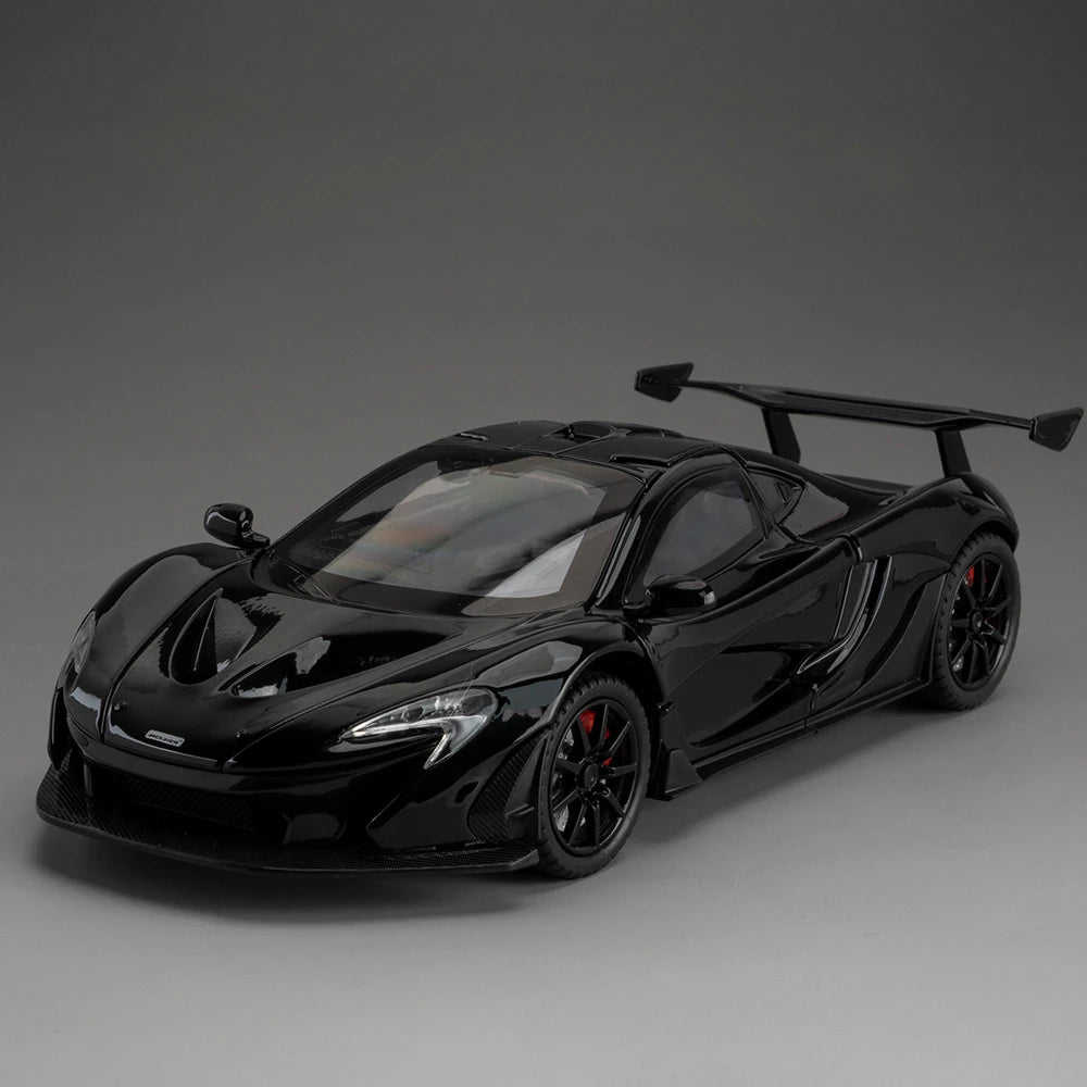 1:24 Valkyrie P1 Alloy Diecast Sports Car Miniature Model Toys Car Four Wheel Suspension Sound Light Pull Back Vehice Boy's Gift