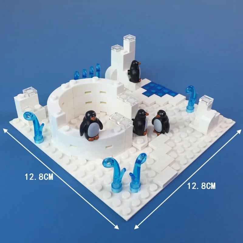 DIY Farm Building Blocks Set Cattle Pen Pig Shed Chicken Horse Panda MOC Scene