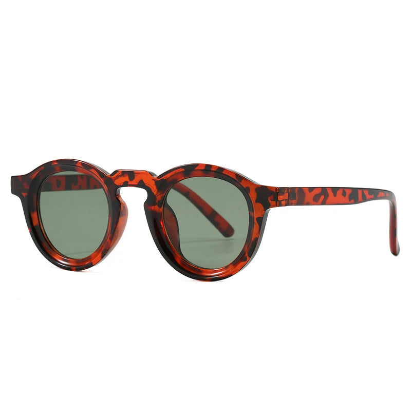 JNPCXI New Small Round Women Sunglasses Retro Black Yellow Punk Men Sun Glasses Shades UV400