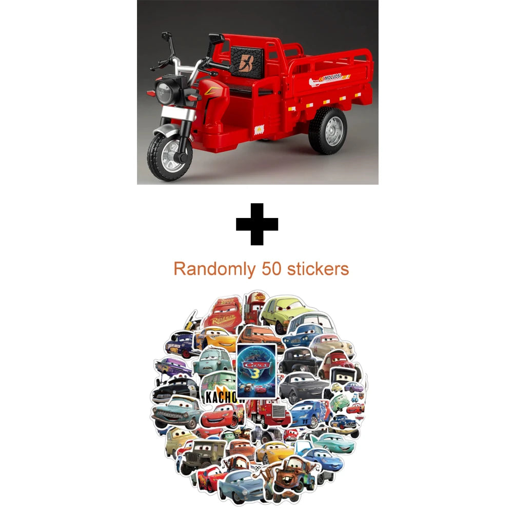 1:15 Alloy Tricycle Models Diecast Cars Toys Wheels Turned Baffle Can Lowered Rear Wheel Return Force Motorcycle for Friend Gift