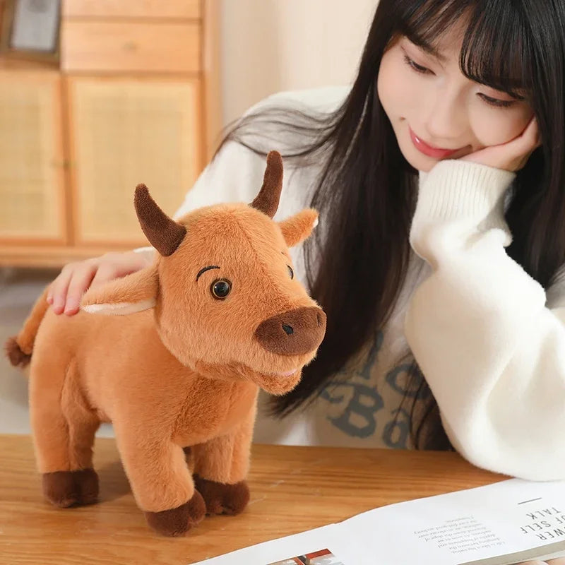 25-40cm Cattle Animals Plush Toys Early Childhood Education Props Doll Cute Bull Scalper Ox Cattle Soft Stuffed Pillow Gifts