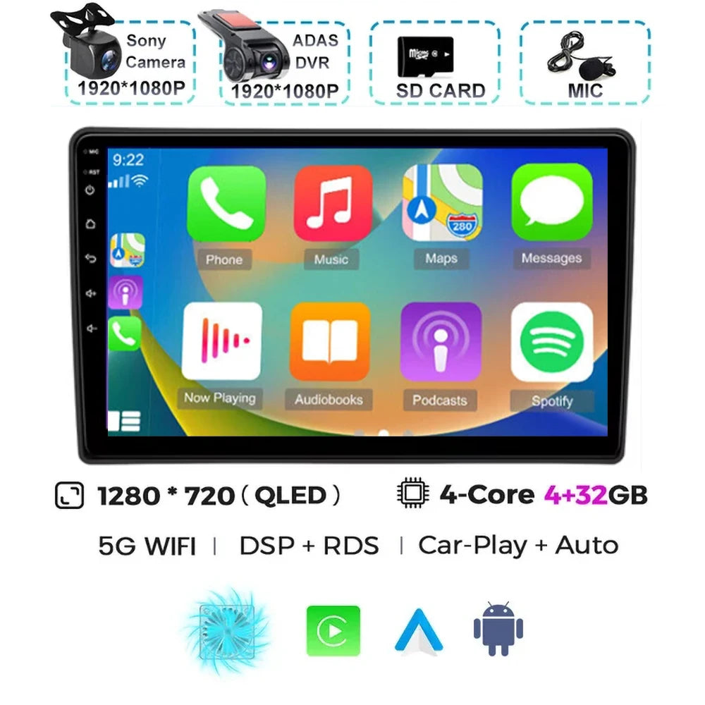 For Citroen C5 2008 2009 2010 2011-2017 Android 15 Carplay Auto Car Radio Multimedia Video Player Navigation GPS No 2Din 2 Din