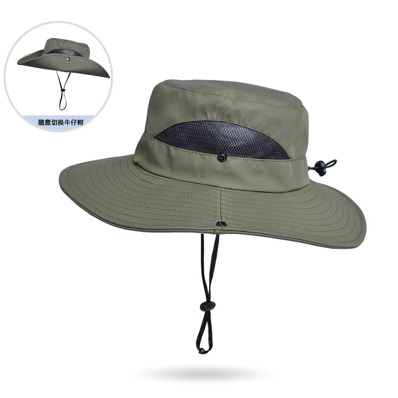 Xinbaoguan 100% Polyester New Spring/Summer Big Eaves Sun Protection and Sunshade Fishing Hat Breathable and Versatile Sun Hat