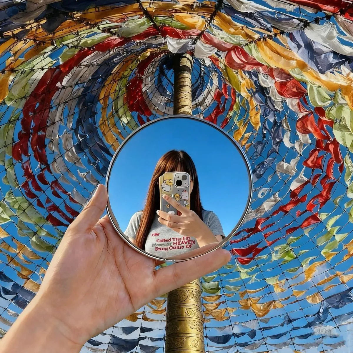 1pc Mini Round Mirror Travel Selfie Mirrors Portable Convex Wide-angle Spherical Mirror for Photography Traveling Accessories