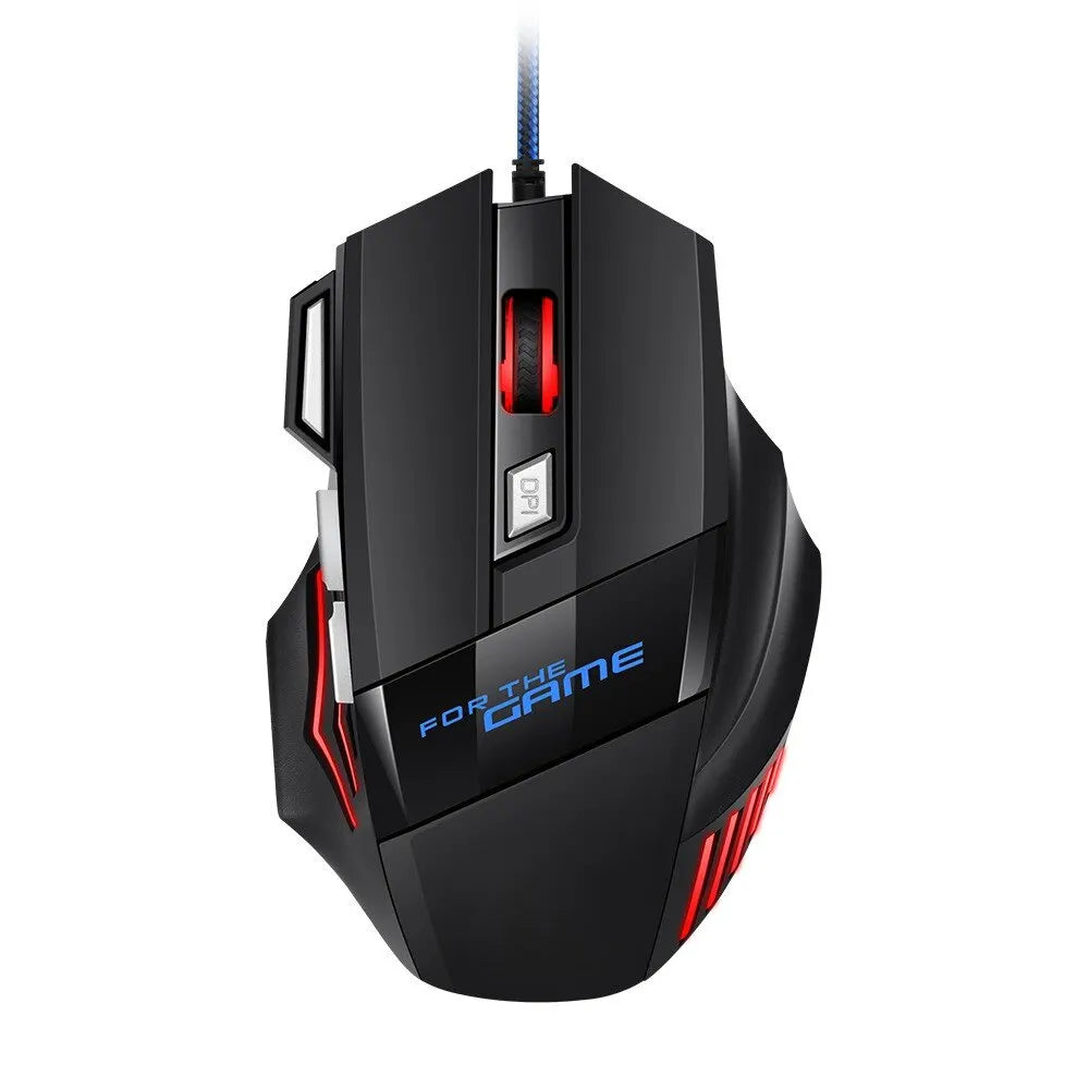 PC Hyperspeed USB Gaming Mouse RGB Backlit Ergonomic Mice 7D Esports Wired Mouse