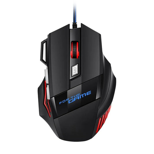 PC Hyperspeed USB Gaming Mouse RGB Backlit Ergonomic Mice 7D Esports Wired Mouse