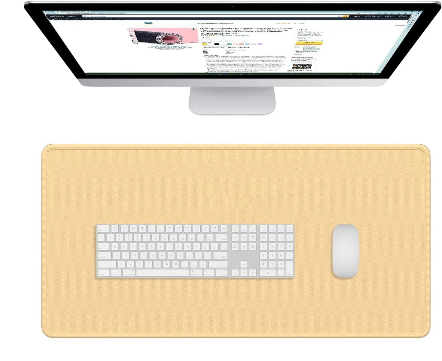 Large Mouse Pad, Mouse Mat with Stitched Edges, Full Size Keyboard Pad with Non-Slip Base, XXL Computer Desk Mats for Office