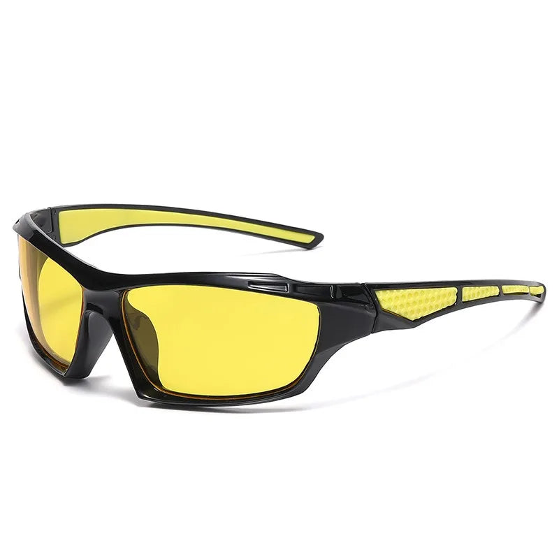 New Cross border Men's Sports Sunglasses Cycling Glasses Night Vision Driving Sunglasses UV resistant Colorful Sports Glasses