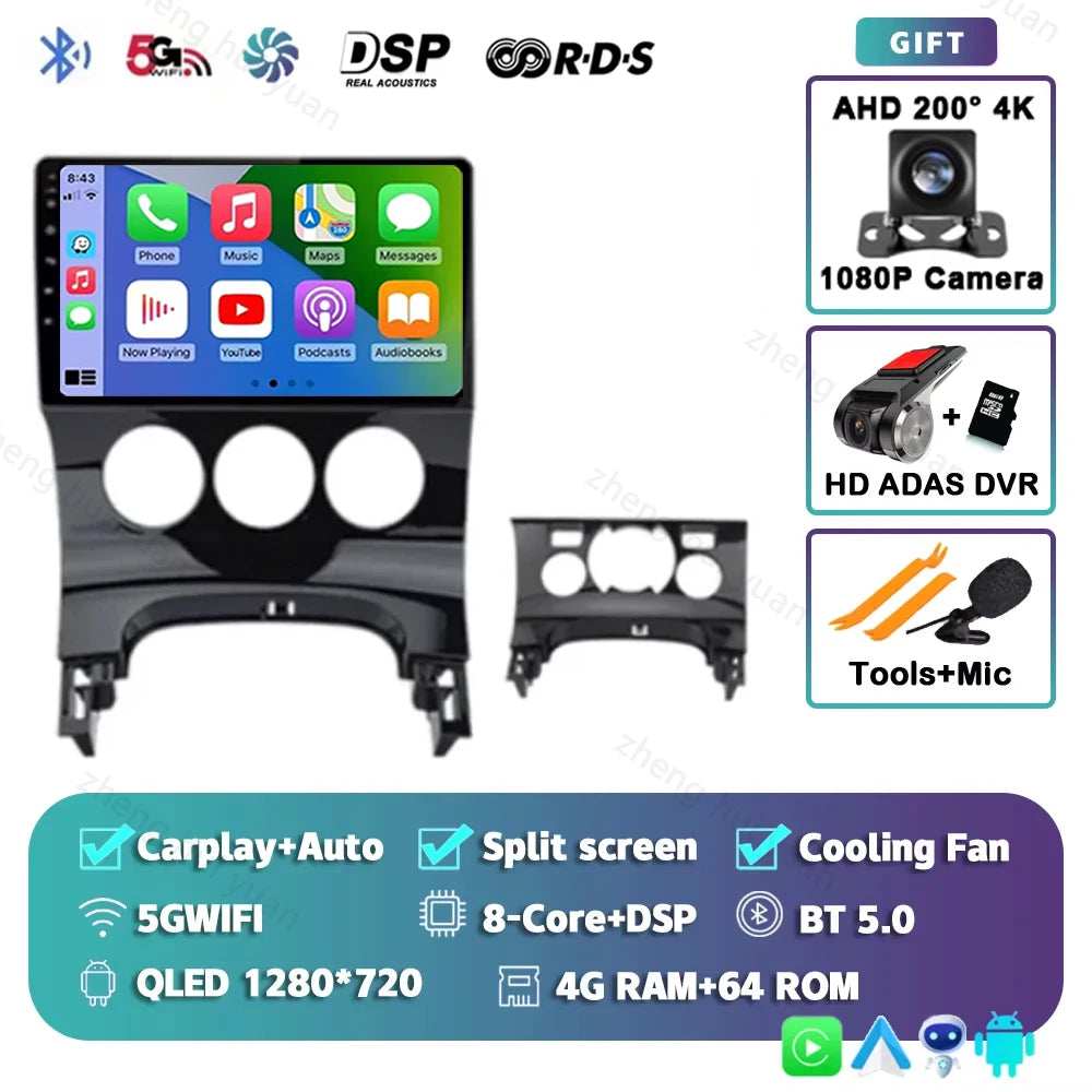 Android 14 For Peugeot 3008 1 2009 - 2016 12+256GB CarPlay Auto Car Radio Multimedia Video Player GPS stereo Head Unit 4G WIFI