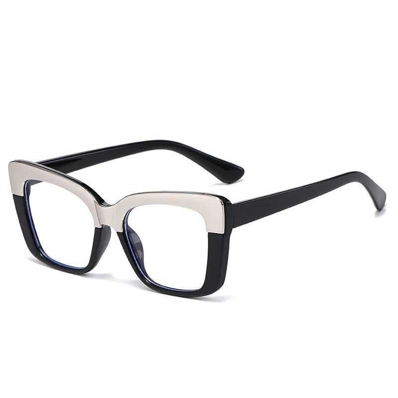 JNPCXI Square Colorful Women Glasses Frame Fashion Polygon Clear Anti Blue Light Eyewear Men Optical Rainbow Frame