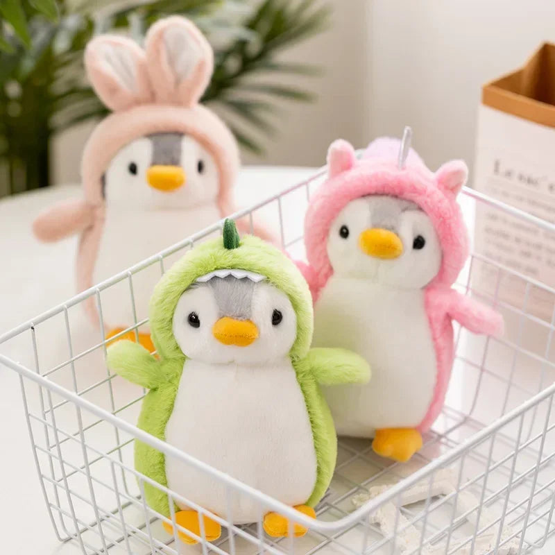 Creative  cosplay costume Dress Penguin plush toy Birthday Present Soft Fabric Stuffed Animal  Penguin Transforms into Dinosaur