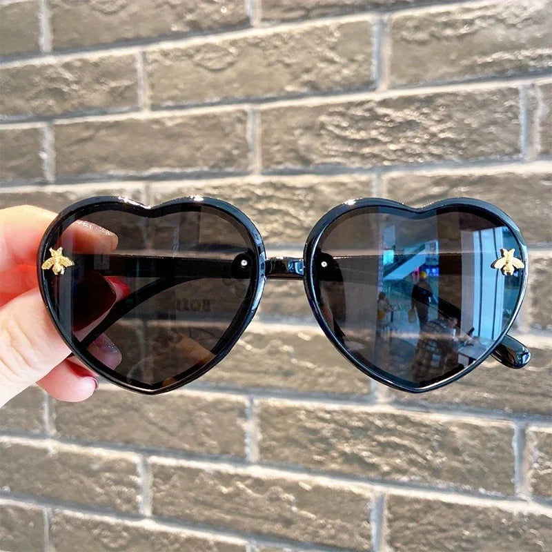 New Retro Love Frame Little Bee Youngsters's Decorative Glasses Fashion Youngsters's Glasses