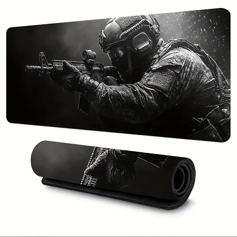 Large Mouse Pad Tactical Soldier Non-Slip XXL desk Mat gaming Stitched Edges Rug2