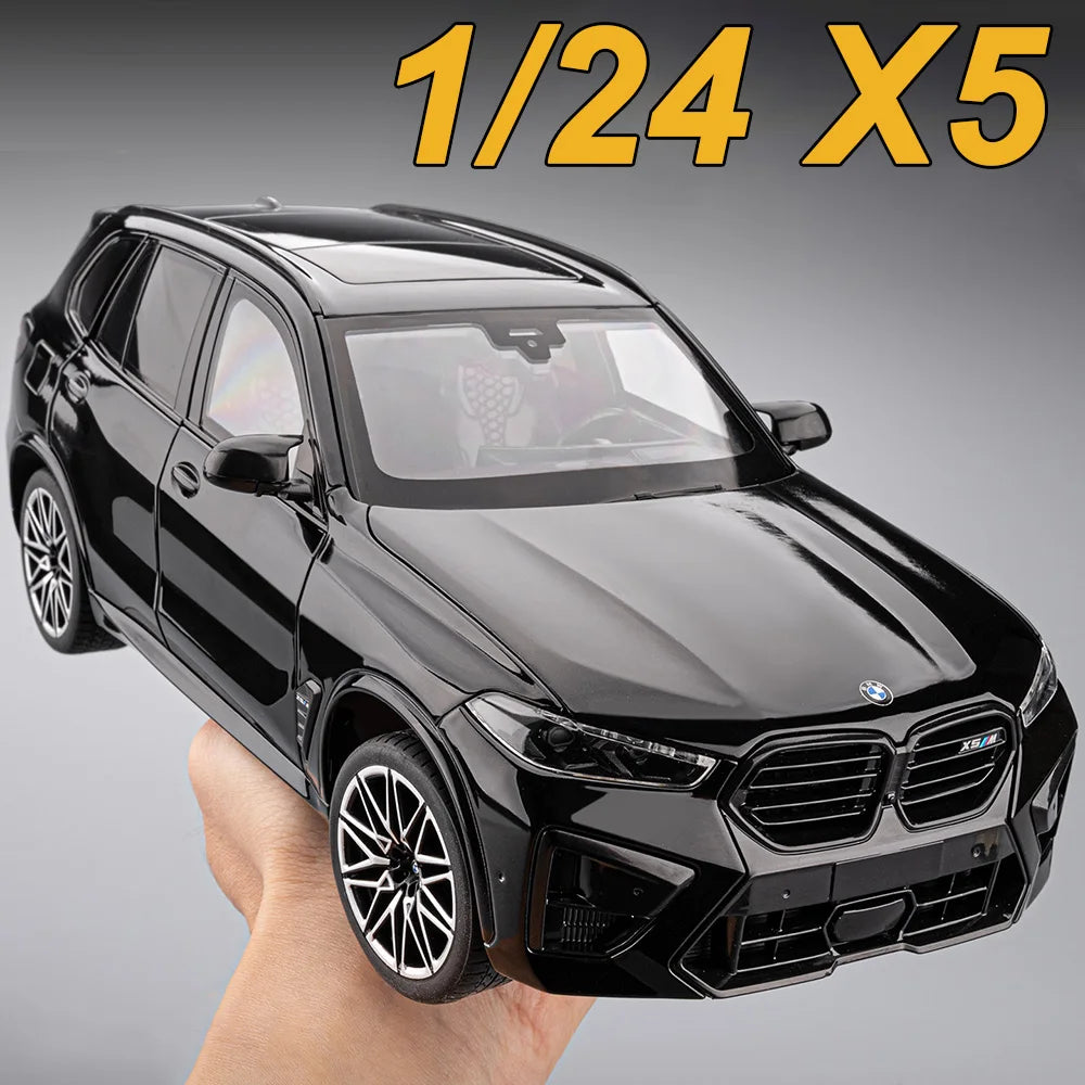 1:24 X5M 325Li Miniature Model Alloy Diecast Car Toys Rubber Tire Pull Back Doors Opened Shock Absorption Cars Fashion Ornaments