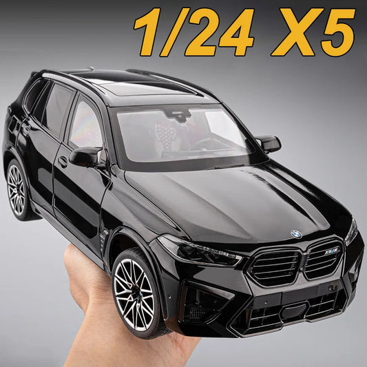 1:24 X5M 325Li Miniature Model Alloy Diecast Car Toys Rubber Tire Pull Back Doors Opened Shock Absorption Cars Fashion Ornaments