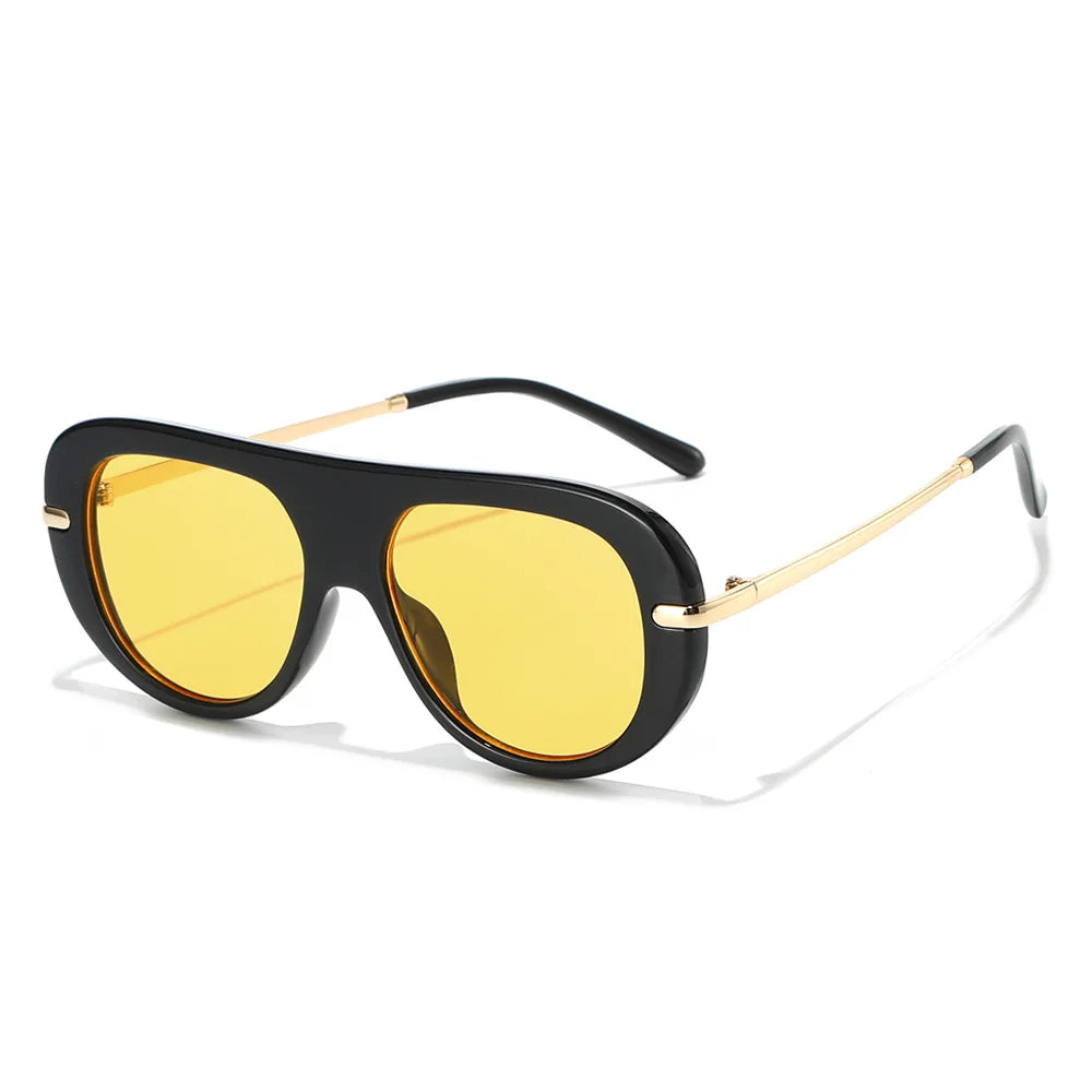 JNPCXI New Retro Pilot Sunglasses Women Fashion Gradient Shades UV400 Men Leopard Green Punk Sun Glasses