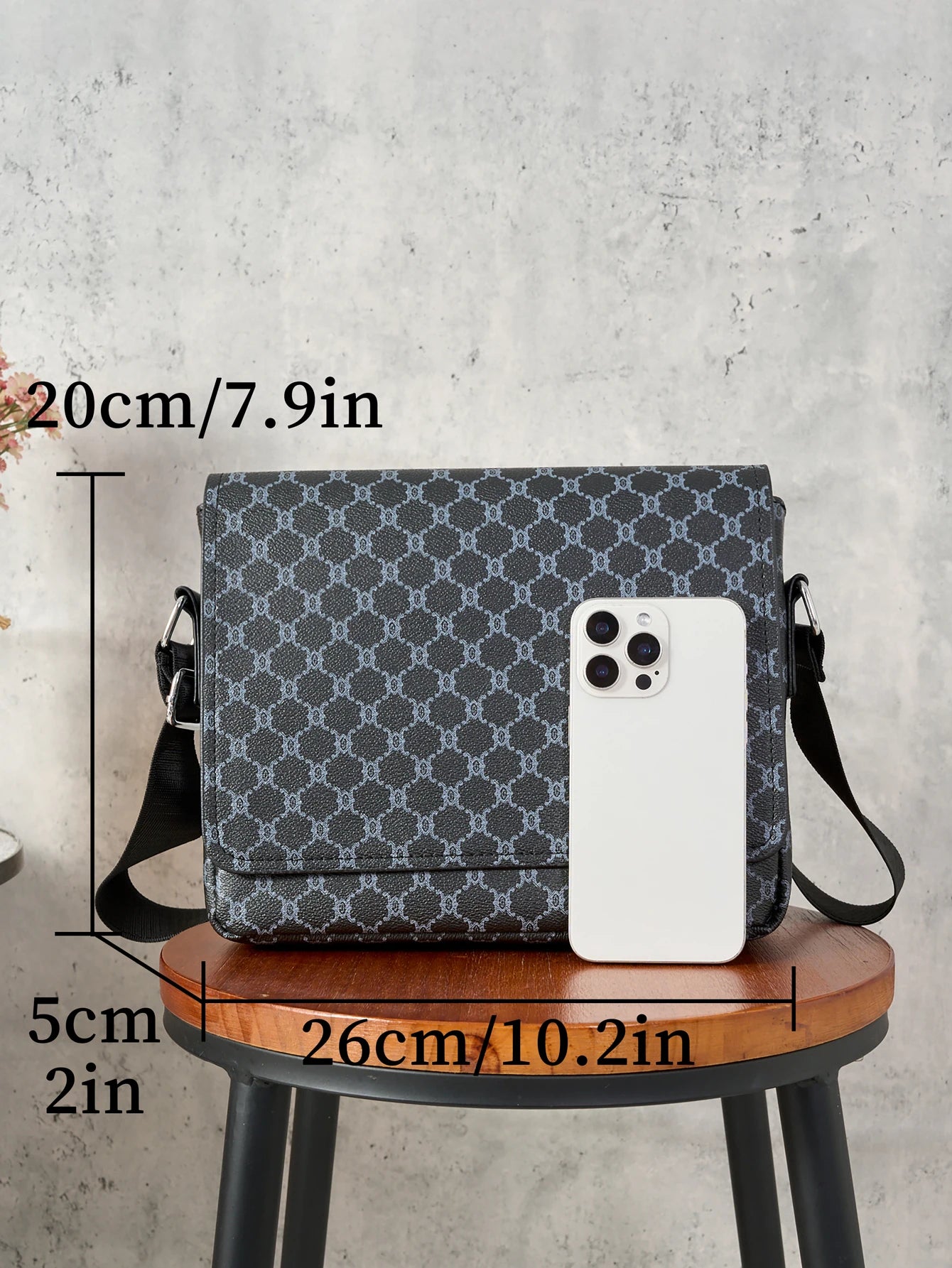 Simple Casual Flap Crossbody Bag Business Work Commuter Portable Shoulder Bag